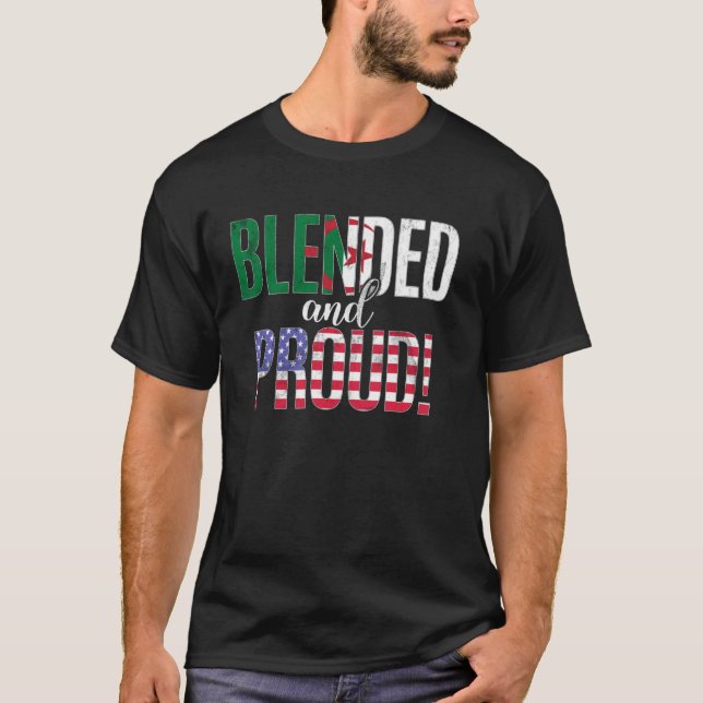 Blended And Proud Nationality Half Tunisian Half A T-Shirt (Front)