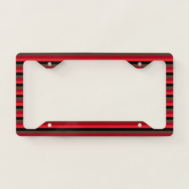 Blended Black to Red License Plate Frame (Front)