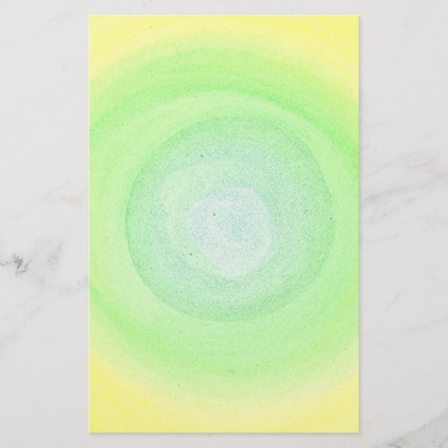 Blended Blue Green Yellow Background Stationery (Front)