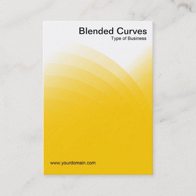 Blended Curves - Amber Business Card (Front)