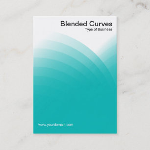 Blended Curves - Turquoise Business Card