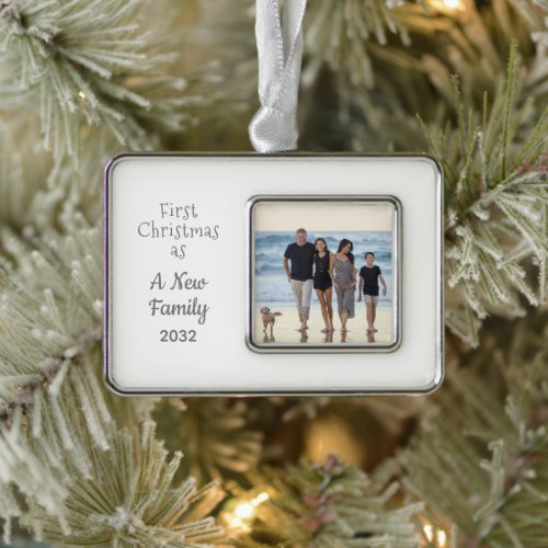 Blended Family 1st Christmas Personalized Photo Christmas Ornament