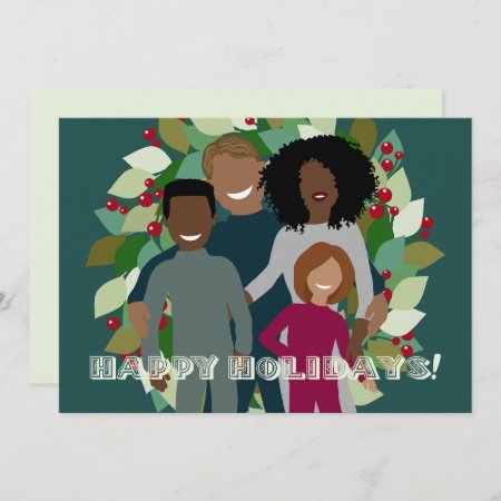 Blended Family Holiday Berries Wreath
