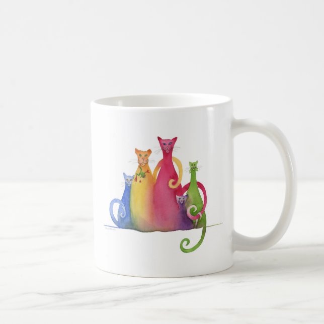 Blended Family of 5, Watercolor Art Mug (Right)
