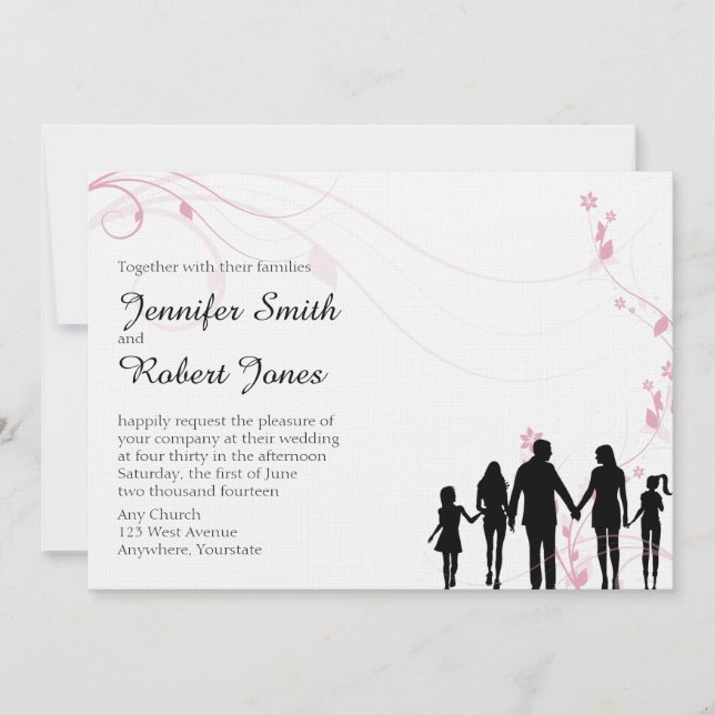 Blended Family Wedding Invitation (Front)