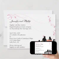 Pretty Wedding Invitation for Blended Families digital or Printed