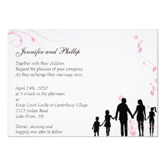 Blended Family Invitations Announcements Zazzle Blended Family Wedding Invitation