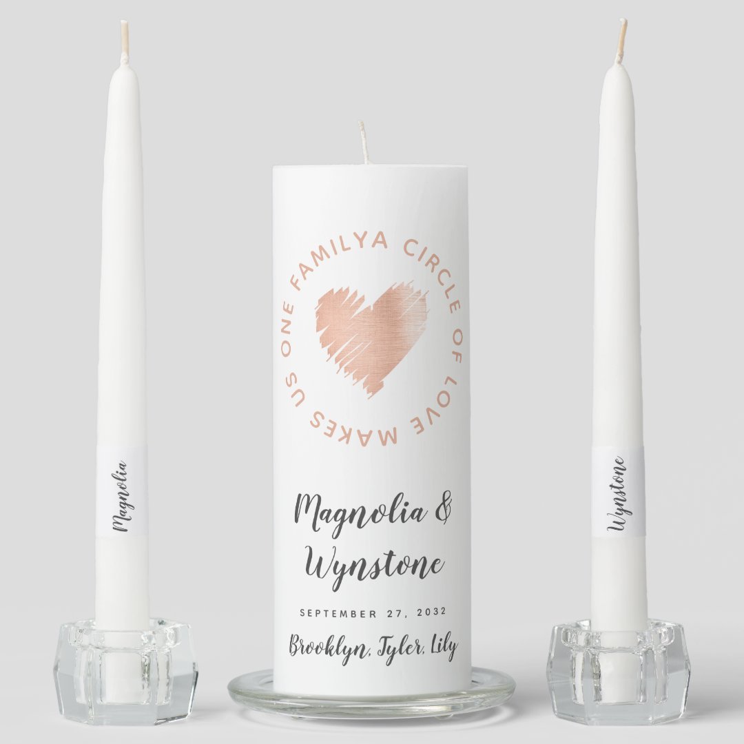 Blended Family Wedding Unity Candle Set Zazzle