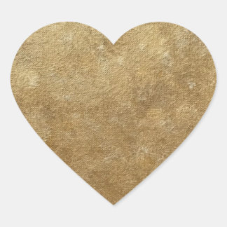 Blended Gold Sparkle Look Heart Stickers