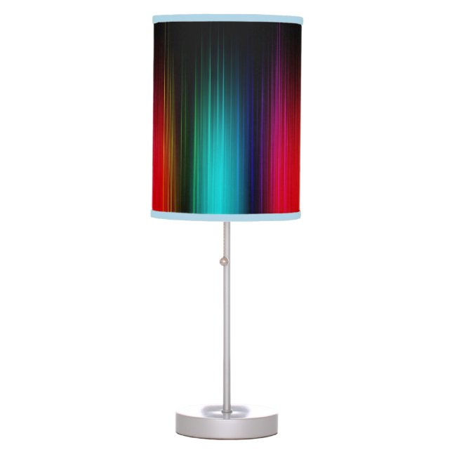 Blended Multi-Color Stripe Table Lamp (Front)