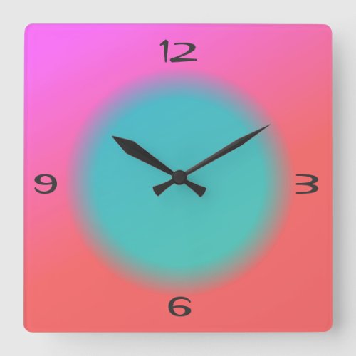 Blended Pink Orange Green CentreKitchen Clock