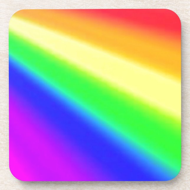 Blended Rainbow Multicolor Pride Beverage Coaster (Front)