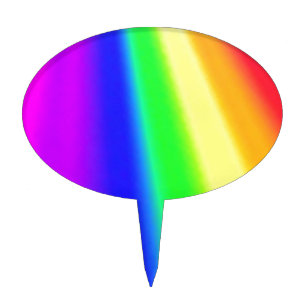 Blended Rainbow Multicolor Pride Cake Topper