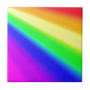 Blended Rainbow Multicolor Pride Ceramic Tile