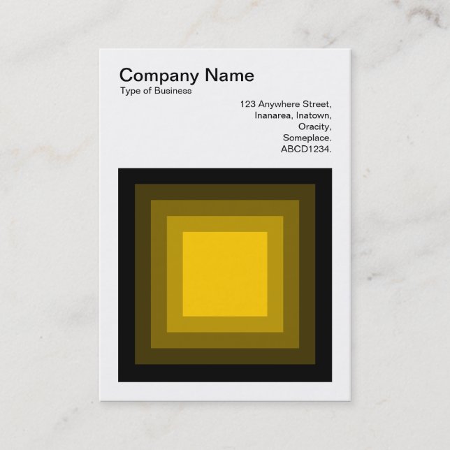 Blended Square - Black to Amber Business Card (Front)