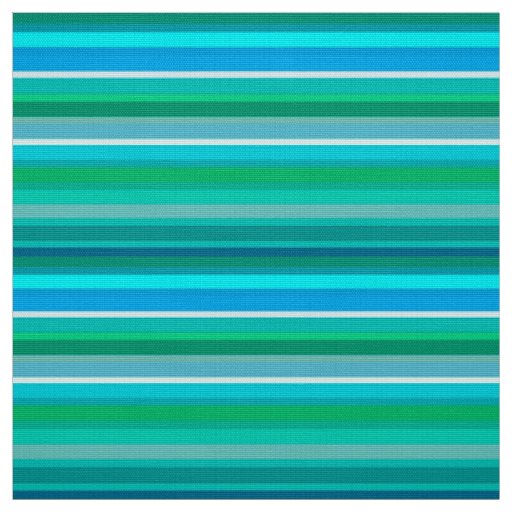Blended Stripes, Ocean Blue and Turquoise  Fabric