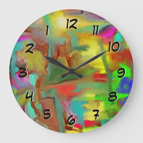Blending Colors _ Turn Back the Time Backwards Large Clock