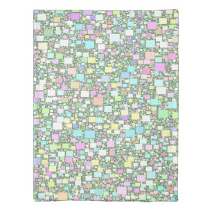 Blending Geometric Pastel Background Duvet Cover