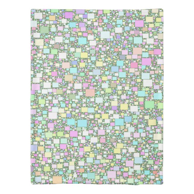 Blending Geometric Pastel Background Duvet Cover (Back)