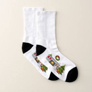Blenheim Cavalier Dog In A Festive Christmas Room Socks