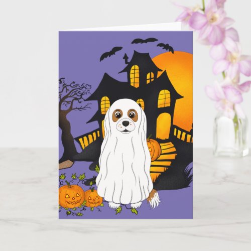 Blenheim Cavalier Ghost Halloween  Card