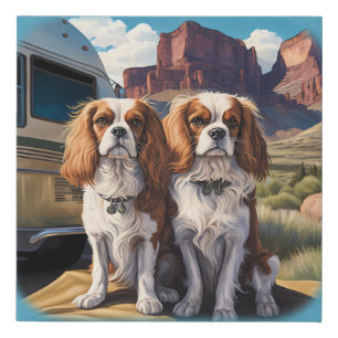 Blenheim Cavalier King Charles Art Faux Canvas Print