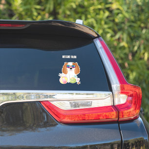 Blenheim Cavalier King Charles Spaniel Beach Sticker