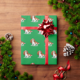 Blenheim Cavalier King Charles Spaniel Cartoon Dog Wrapping Paper