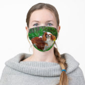 Blenheim Cavalier King Charles Spaniel Dog Adult Cloth Face Mask (Worn)