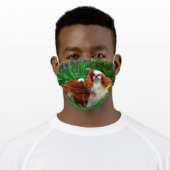 Blenheim Cavalier King Charles Spaniel Dog Adult Cloth Face Mask (Worn)