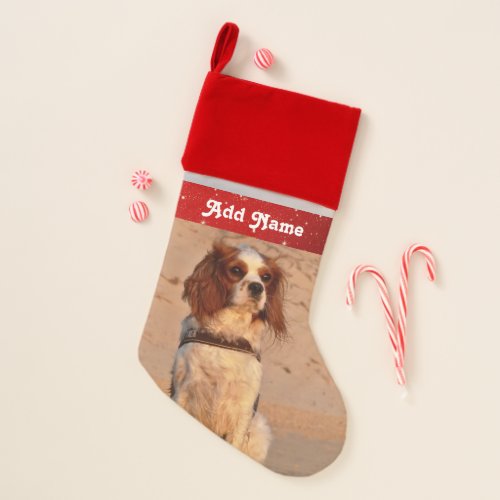 Blenheim Cavalier King Charles Spaniel Dog Christmas Stocking