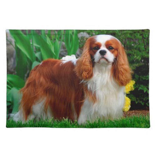 Blenheim Cavalier King Charles Spaniel Dog Cloth Placemat