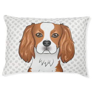Blenheim Cavalier King Charles Spaniel Dog Head Pet Bed