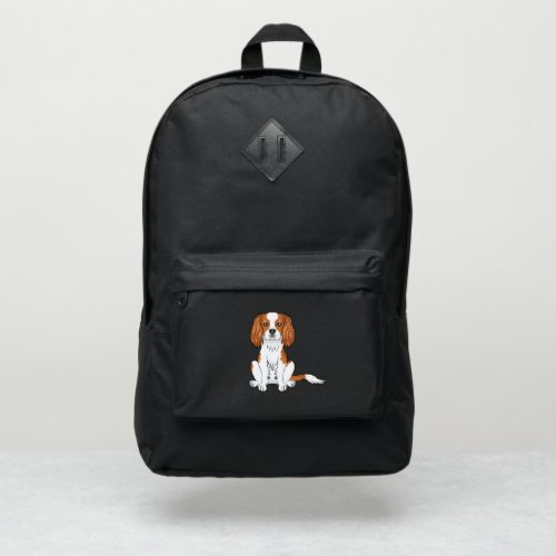 Blenheim Cavalier King Charles Spaniel Dog Sitting Port Authority Backpack