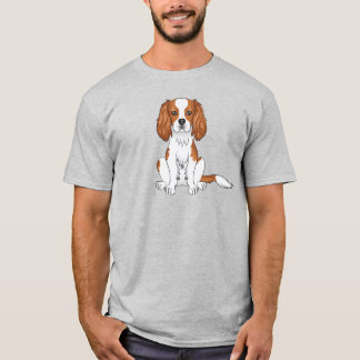 Blenheim Cavalier King Charles Spaniel Dog Sitting T-Shirt
