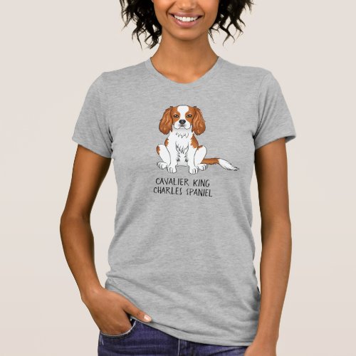 Blenheim Cavalier King Charles Spaniel Dog  Text T_Shirt