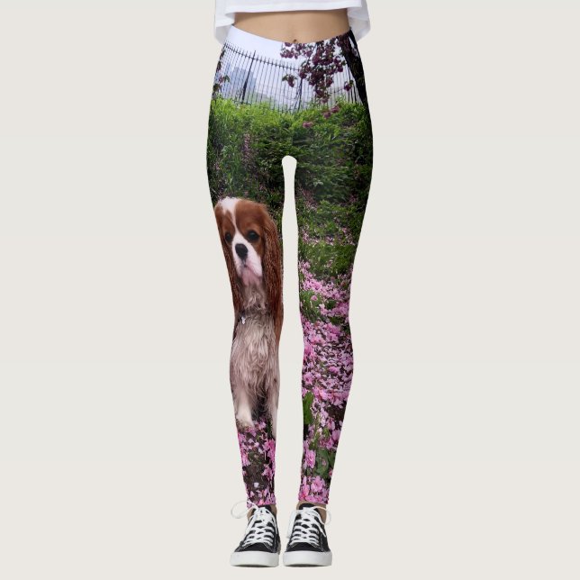 Blenheim Cavalier King Charles Spaniel Leggings (Front)