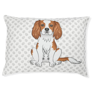 Blenheim Cavalier King Charles Spaniel & Paws Pet Bed