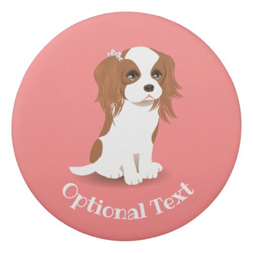 Blenheim Cavalier King Charles Spaniel Pink Eraser