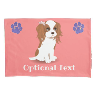 Blenheim Cavalier King Charles Spaniel Pink Pillow Case