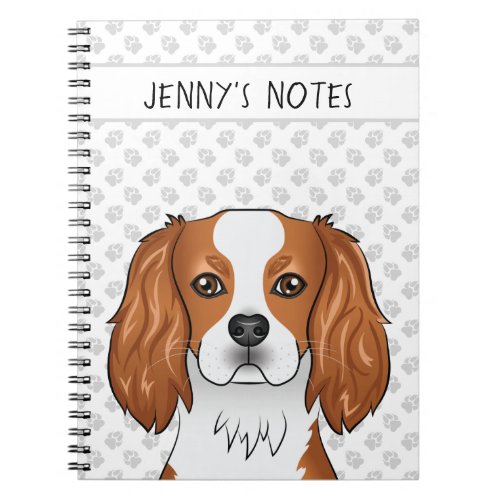 Blenheim Cavalier King Charles Spaniel  Text Notebook