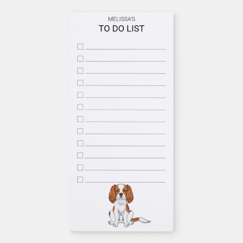 Blenheim Cavalier King Charles Spaniel To Do List Magnetic Notepad