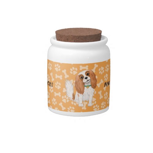 Blenheim Cavalier King Charles Spaniel Treat Jar