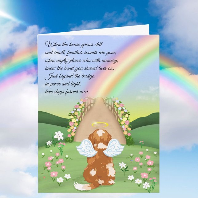 Blenheim Cavalier King Rainbow Bridge Sympathy  Card (Creator Uploaded)