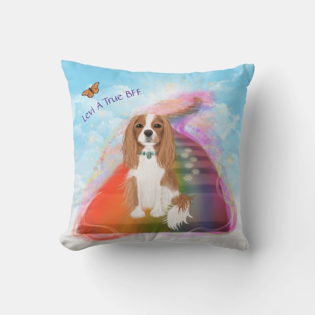 Blenheim Cavalier Pet Loss Gifts  Throw Pillow (Front)