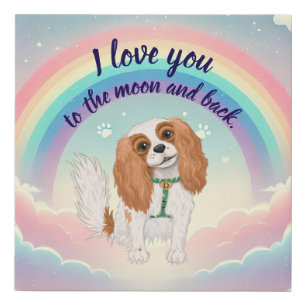 Blenheim Cavalier Rainbow Bridge Memorial Garden Faux Canvas Print