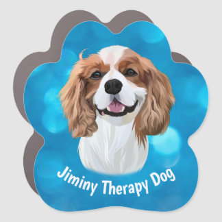 Blenheim Cavalier Therapy Dog Car Magnet