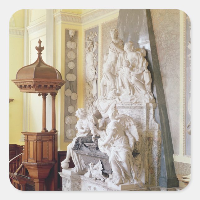 Blenheim Palace, the chapel, c.1705 Square Sticker (Front)