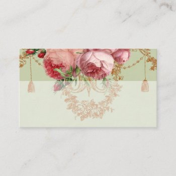 Blenheim Rose- Elegant Sage Green - Place Card by WickedlyLovely at Zazzle