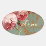 Blenheim Rose For You Oval Sticker at Zazzle